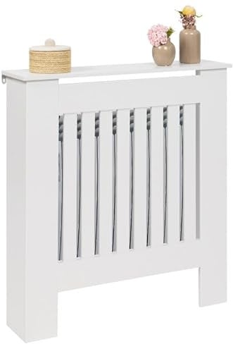 IDMarket - Etagère Murale pour radiateur - Cache radiateur Blanc