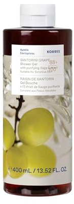 KORRES Santorini Grape Shower Gel with purifying Sage extract, suitable for Sensitive skin, 400ml