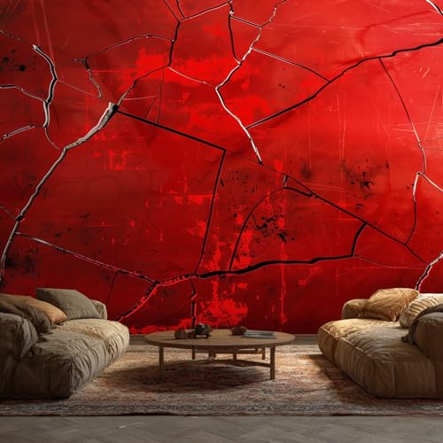 Generisch Tapete Roter Marmor - Fototapete Abstrakt Modern Muster - Wohnzimmer Schlafzimmer Deko - Wandtapete - Wanddeko - Motivtapeten - 150x105 A-245