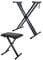 Double Braced X Frame Music Piano Keyboard Stand & Chair Set by Crystals® (Double Braced Stand + Chair)