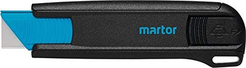 MARTOR Sicherheitsmesser Mit Klingeneinzug, SECUNORM 175, Profi Cuttermesser, Kartonmesser, Klein, Kunststoff, Rechts- & Linkshänder, GS Geprüft