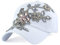 Cheerlife Basecap Damen Jeans Baseball Cap Mütze Kappe mit Blume Strass Sonnenhut Hip Hop Hut für Outdoor Sport Reisen (Weiß)