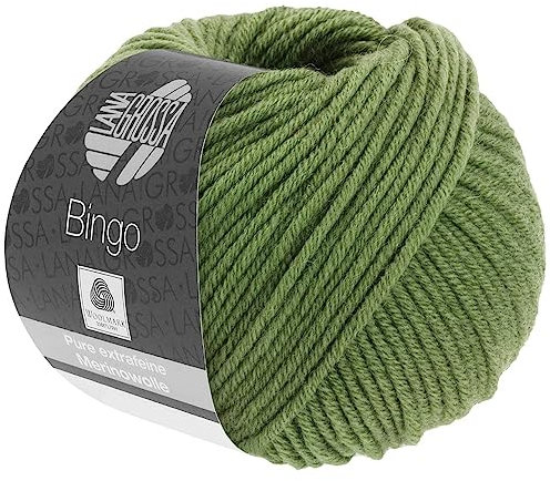LANA GROSSA Bingo | Extrafeine Merinowolle waschmaschinenfest und filzfrei | Handstrickgarn aus 100% Schurwolle (Merino extrafein) | 50g Wolle zum Stricken & Häkeln | 80m Garn FB 742