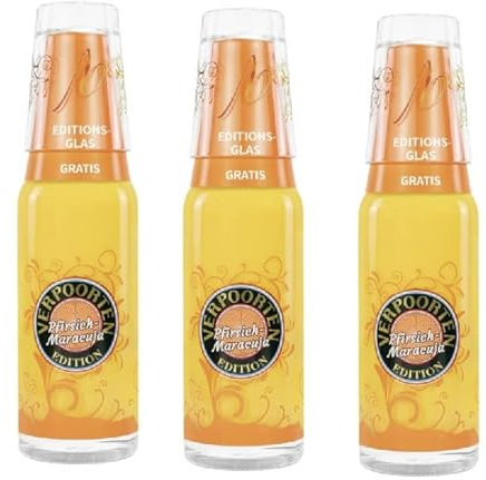 3 Flaschen Verpoorten Pfirsich-Maracuja a 500ml Pfirsich Maracuja je Editionsglas 17% Vol.