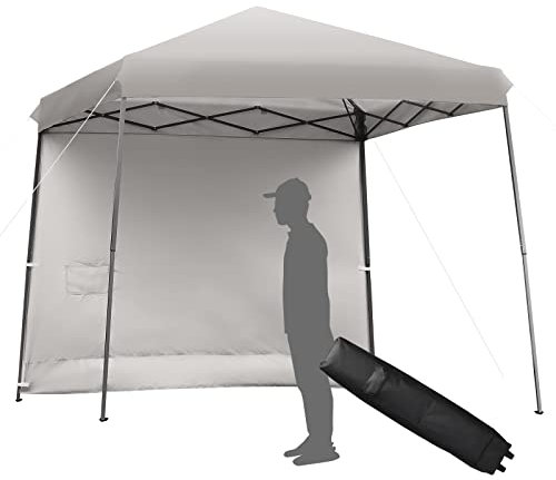 GOPLUS Tonnelle Pliant 3x3M,Tente Pliante de Jardin avec 1 Bâche Amovible, Tente Réception Pavillon, 3 Hauteur 234 245 256cm,Gazebo de Jardin(Gris)