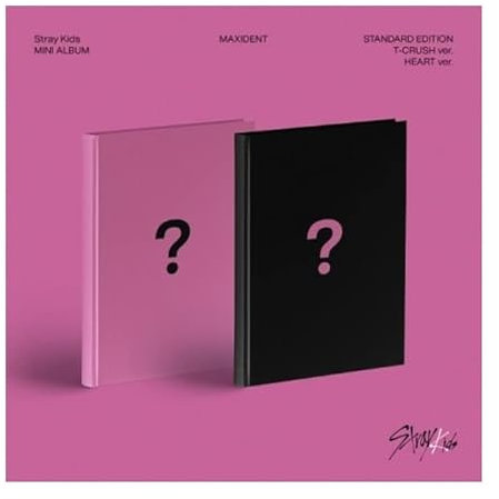 DREAMUS Stray Kids MAXIDENT 7. Mini-Album, Standard-Version, CD, Fotobuch, Liedtexte, Fotokarte, Mini-Poster auf Packung, Gesichtsaufkleber, Tracking (Set (T-Crush + Herz))