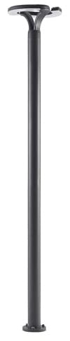 Lindby LED Mastleuchte außen Keily (spritzwassergeschützt (Modern) in Schwarz aus Aluminium (2 flammig,) - Kandelaber Außenleuchte