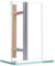 MLS Türgriff für Sauna und SPA, Griffpaar für Tür, Angenehme Haptik, Griffstangenkombination aus Edelstahl & Holz, für Innentüren aus Glas und Holz, Länge: 500 mm, Bohrung Abstand: 350 mm