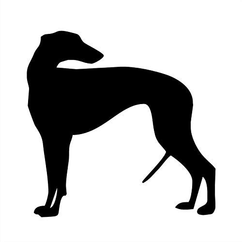 ROMOER 13 * 13CM Windhund Hund Vinyl Aufkleber Auto Aufkleber Klassische Cartoon Tier Auto Zubehör(2Stück)