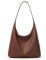 KALIDI Damen Shopper Handtasche Schultertasche PU Leder Tote Bag Vintage Hobo Tasche mit Reißverschluss Groß für Arbeit Schule Shopper Lässige täglich Dunkelbraun