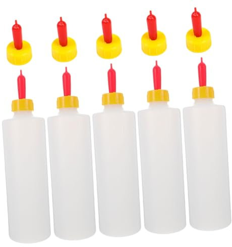 PAMINGONO 5sets Lamb Milk Bottle Livestock Feeding Bottles Sheep Nipple Goat Milk Feeder Farm Animal Nursing