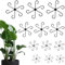 CAIXIANGYU 12 Piezas Soportes para Plantas Trepadoras, Clip Ajustable, Pinzas Reutilizables para Tomates/Rosas/Hortensias, No Daña Hojas (Oscuro)