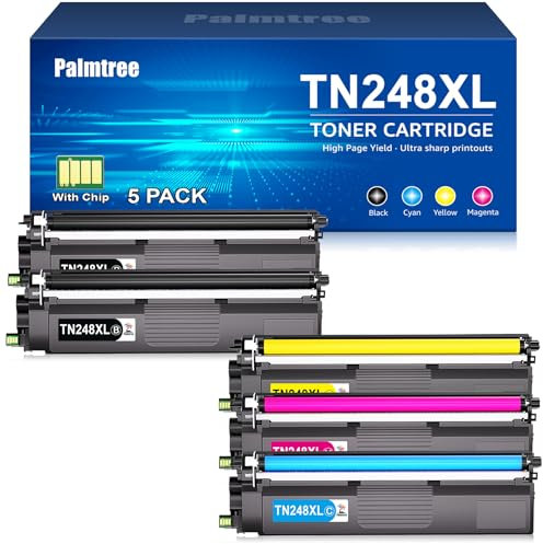 Palmtree TN248XL TN248 Toner Kompatibel für Brother MFC-L3760CDW Toner Brother DCP-L3560CDW Brother MFC-L3740CDW Toner MFC-L3740CDWE TN248XL Brother TN-248CMYK TN-248VAL DCP-L3520CDWE HL-L3240CDW