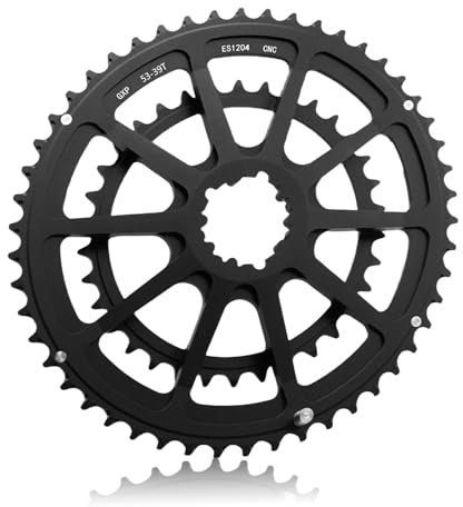 Oxxggkao 50-34T/52-36T/53-39T - Platos de repuesto para bicicleta de carretera, doble cadena de disco de dientes estrechos y anchos
