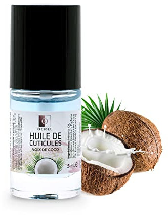Ocibel – Olio di cuticola profumata 'noci di cocco' – 5 ml – Manicure, unghie finte e Nail Art