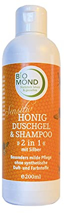 Honig Duschgel & Shampoo Sensitiv BIOMOND *2 in 1* mit kolloidalem Silber/Naturkosmetik / 100% natürlich