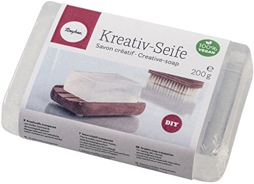 Rayher Base jabón glicerina transparente, 200 g, 100% vegano, para hacer jabones, 34226000