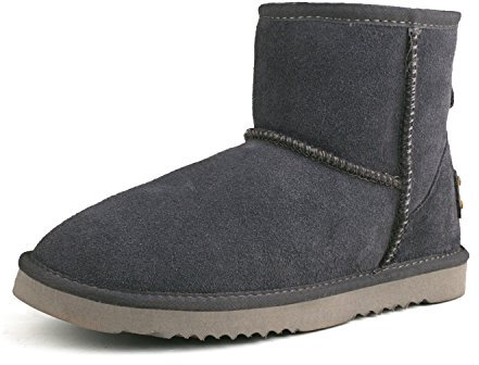 Shenduo Donna Stivali Caviglia da Neve Impermeabile, Stivaletti Invernali D5154 Grigio 38EU