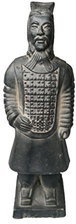 Terracotta Warriors, China, Qin Dynasty Terra Cotta Warriors Skulptur Home Display Tisch Geschenk Multi Präsentation 22 cm hoch, Officer