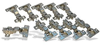 Ferrari Lot de 10 charnières à ressort Transitionnelles en acier inoxydable brossé argent
