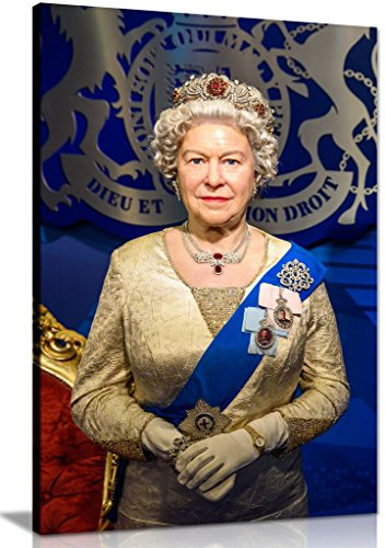 Panther Print Queen Elizabeth II Queen of England Leinwanddruck, 30,5 x 20,3 cm