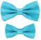 axy Vater-Sohn Partnerlook Fliege Schleife, bereits gebunden, Konfirmation verstellbar in verschiedenen Farben FLIP1 (Ozeanblau)