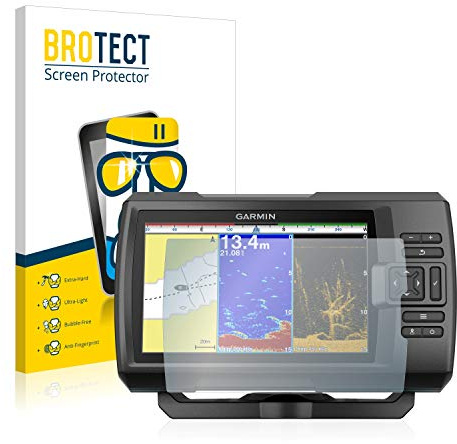 brotect Glass Film compatible with Garmin Striker Plus 9sv | Clear Screen Protection Made in Germany Glass-Film 9H Protection Scratch Resistant High Clarity