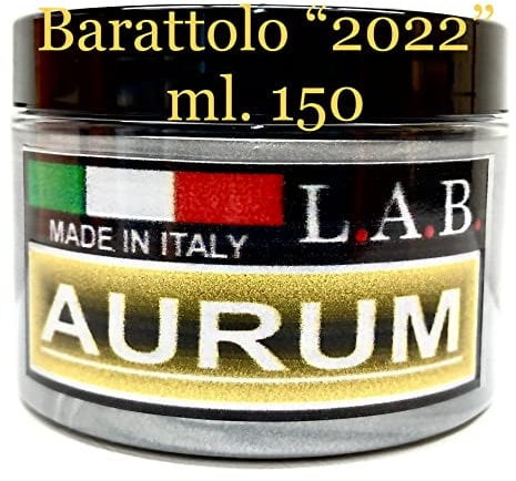 L.A.B. Vernice Acrilica, ad Acqua, Effetto Cromo Argento, - New Formula (1) - NUOVO BARATTOLO DA 150 ML.