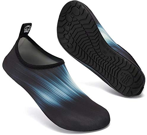 Mabove Escarpines Deportes Acuáticos para Hombre Mujer Zapatos de Agua Calzado de Playa Surf Swim(Negro Degradado,46/47 EU)
