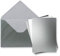 FarbenFroh by GUSTAV NEUSER 25 Stück Karte mit Umschlag Set - Einzel-Karten Din A5-14,8 x 21 cm Silber mit Brief-Umschlägen Din C5-15,4 x 22 cm Silber - Nassklebung