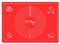 Pritogo Backmatte (65 x 45 cm Rot) Silikonmatte mit Skala Backunterlage Teigmatte Rollmatte - Antihaft extra stabil rutschfest