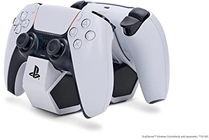 PowerA Twin Charging Station for Dualsense Wireless Controllers, Dualsense Controller Charging, Charge, Sony PlayStation, PS5, Officially Licensed - PlayStation 5
