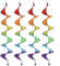 4pcs Rainbow Wind Spinner, 43 Rainbow Curlie Spinner Hanging Rainbows Wind Twister for Yard Tent Garden Outdoor Lawn Decoration