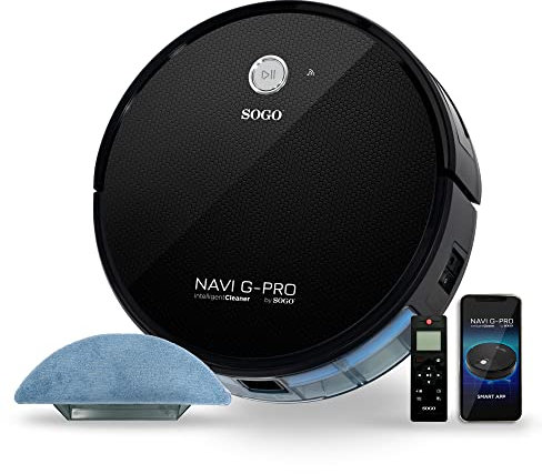 SOGO ASP-SS-16080 Robot Aspirador Inteligente BLDC Motor 2700 PA,GYRO WiFi, ASPIRA Y FREGA