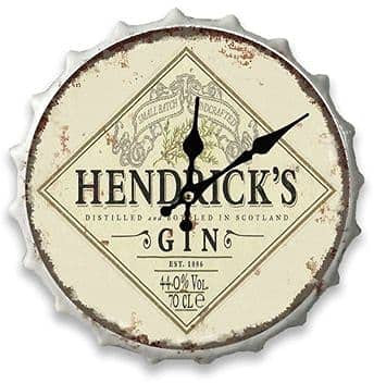 Textilesforyou Weird Or Wonderful Large 30cm Bottle Top Clock Vintage Retro, Mancave Shed Garage Workshop Gift, Loads of designs (Gin)