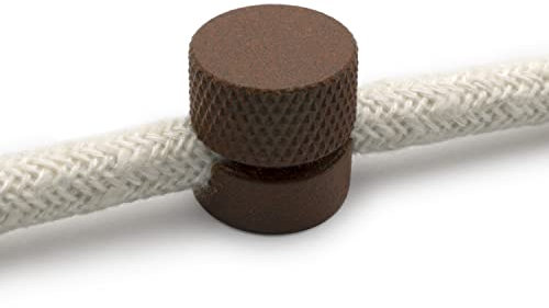 AMARCORDS - 3 Aluminium Deckenpins mit sichtbarer Kabelanpassung. Deckenbefestigung für Lampen und Aufhängungen. Farbe CORTEN