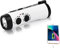 Lampe Torche Dynamo, lampe torche manivelle multifonction avec chargeur de téléphone, lampe de poche LED d'urgence portable pour le camping, l'escalade, la randonnée, la randonnée (Blanc)
