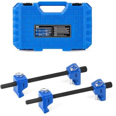 Orion Motor Tech MacPherson Strut Spring Compressor for Car Suspension Work, Dual Heavy Duty Coil Spring Compressor, Manual Mechanical Chassis Shock Absorber Removal Tool Kit