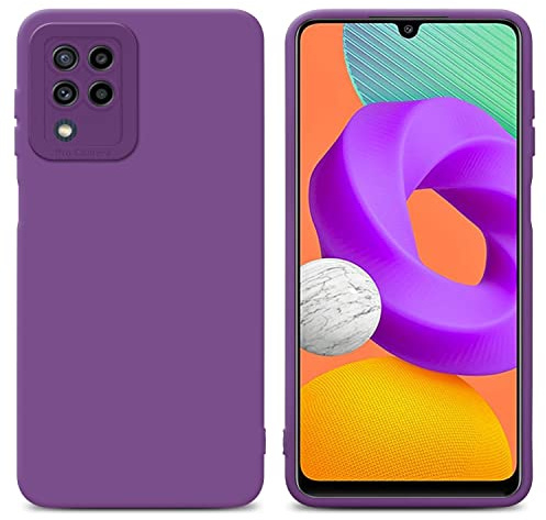 Cadorabo Hülle kompatibel mit Samsung Galaxy M22 M32 4G Schutzhülle TPU Silikon Case Liquid Design mit Kameraschutz Slim Kratzfest Gummi mit Rundumschutz Case Hülle für Galaxy M22 M32 4G in Lila