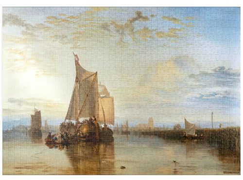MyPuzzle Dort or Dordrecht: The Dort Packet-Boat from Rotterdam becalmed - Premium 1000 Teile Puzzle - MyPuzzle Sonderkollektion von Aepyornis