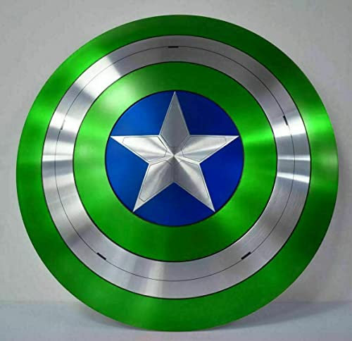 BLACK SKY NAUTICALS Captain America Falcon Schild für Cosplay, 56 cm, Grün/Silber, Unisex, Mittelalter, Stahl, Cosplay Shield