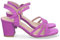 shoes&blues.es 74718-Sandalia de Tacon para Mujer, Comoda, con Palas Finas, Talon Abierto, y Cierre de Hebilla, Primavera Verano 2023. Talla 39 Lila