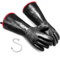 JENPOS BBQ Gloves - 1472°F Thicken Heat Resistant Gloves w/S-Hook 14 in Kitchen Oven Mitts Waterproof Grill Gloves Oil Resistant Grilling Gloves Cooking Gloves for Turkey Fryer/Baking/Oven/Smoker
