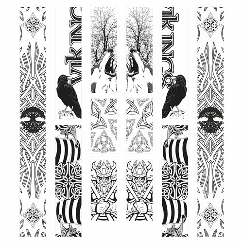 BIKE-label Aufkleber Fahrrad Transparent 12-teilig XL Set Vikings Rabe Fenris X400119VA