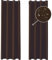Ystyle Gardinen 2er Set, Thermovorhang Kälteschutz, Outdoor Vorhang Wetterfest Mit Ösen, Verdunkelungsvorhang, Vorhänge Blickdicht, Curtains Wohnzimmer, Thermovorhang Hitzeschutz, Kaffee Dunkel
