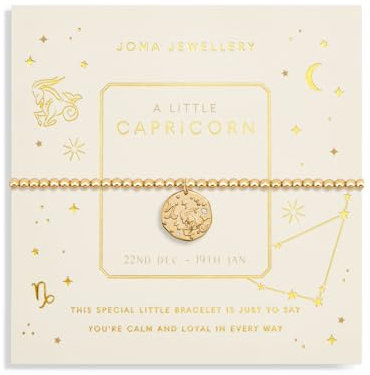 Joma Jewellery STAR SIGN A LITTLE CAPRICORN Gold Plated Bracelet in 17.5 cm stretch