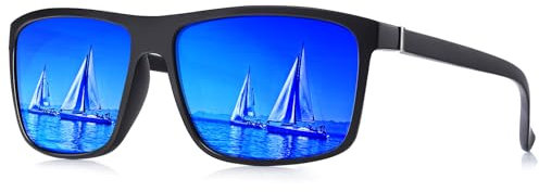 ANYLUV Polarisiert Sonnenbrille-Herren Damen Outdoor Sunglasses Sonnenbrillen Unisex Retro Schwarz Brille UV400 Fahren Wandern Golf