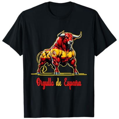 Orgullo de España Banderas Toro Español Pamplona Camiseta