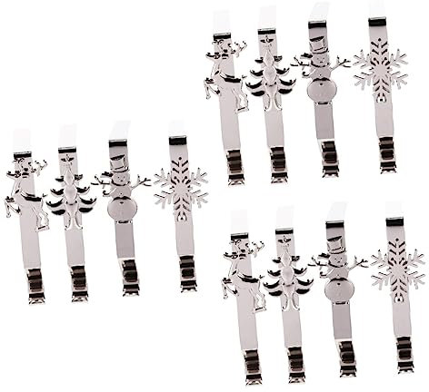 TOPBATHY 12 Stk Weihnachtshaken-Set Weihnachtssockenaufhänger Halter für Weihnachtsstrümpfe christmas-decorations christmas decoations Weihnachtskamin Kaminsimshaken für Weihnachten