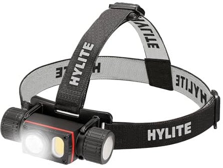 HYLITE Head-Lite USB Rechargable Head Torch LED Headlamp - 2000 Lumen Super Bright - 160 Meter Beam Distance - Adjustable Head Strap - 6 Lighting Modes